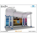 Stand de feria comercial 3x6 con estantes de exhibición de armazón de aluminio